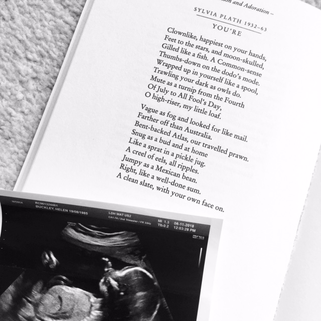 Baby scan image with poem